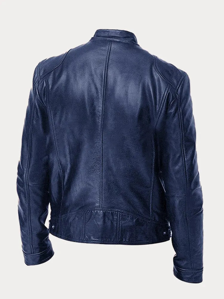 Leren jas | Ritssluiting | Regular Fit | Bikerjas | Leren herenjas