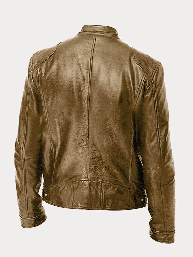 Leren jas | Ritssluiting | Regular Fit | Bikerjas | Leren herenjas