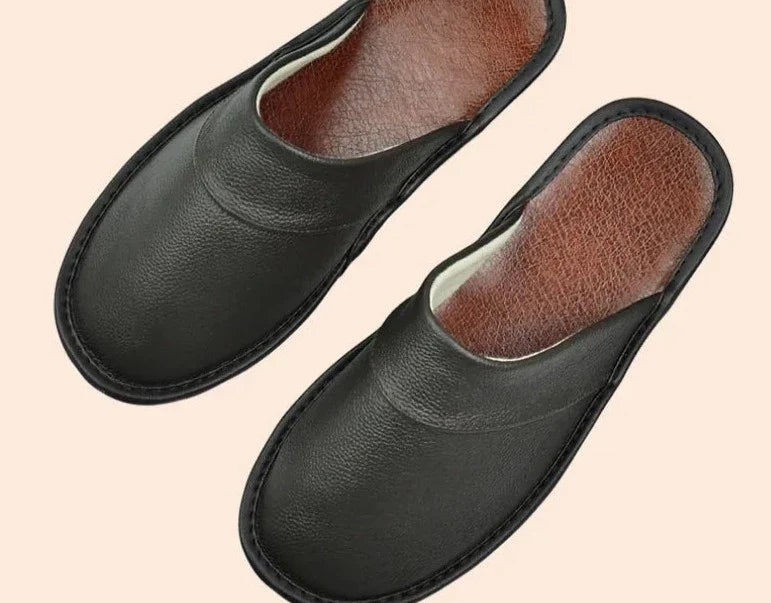 Leren pantoffels - Slip On - Ergonomisch - Winterpantoffels - Herenpantoffels-Boutique Moda