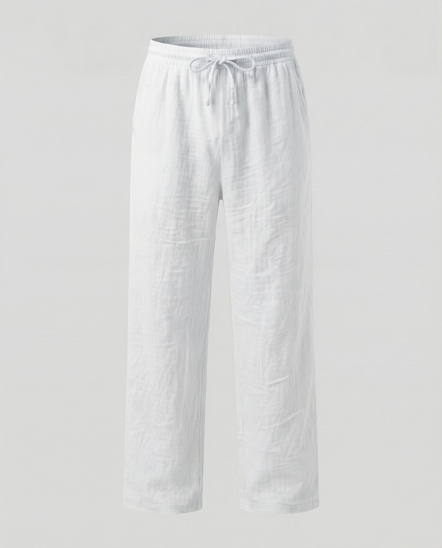 Linnen broek | Elastische taille | Lichtgewicht | Broek met wijde pijpen | Zomerbroek voor heren-Boutique Moda