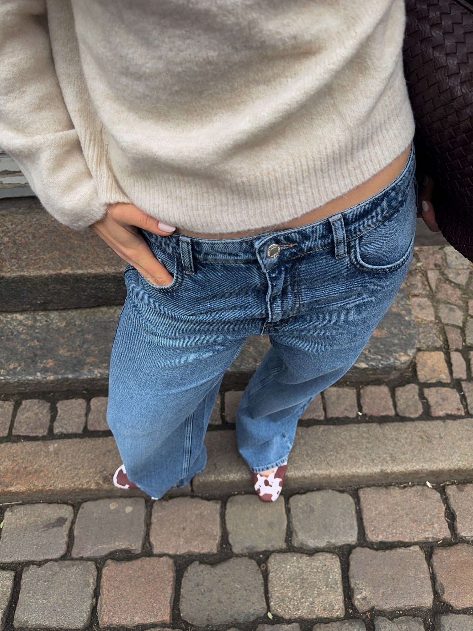 Loose Fit Jeans - Damesjeans met normale taille en rechte pijpen-Boutique Moda