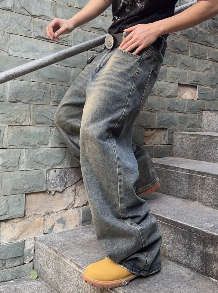 Losse Jeans | Gewassen | Hiphop | Baggy jeans | Herenjeans-Boutique Moda