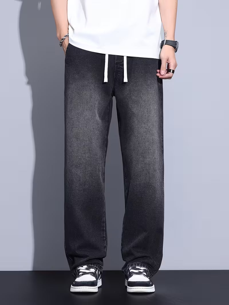 Losvallende jeans - Koord - Elastische taille - Baggy broek - Herenbroek-Boutique Moda