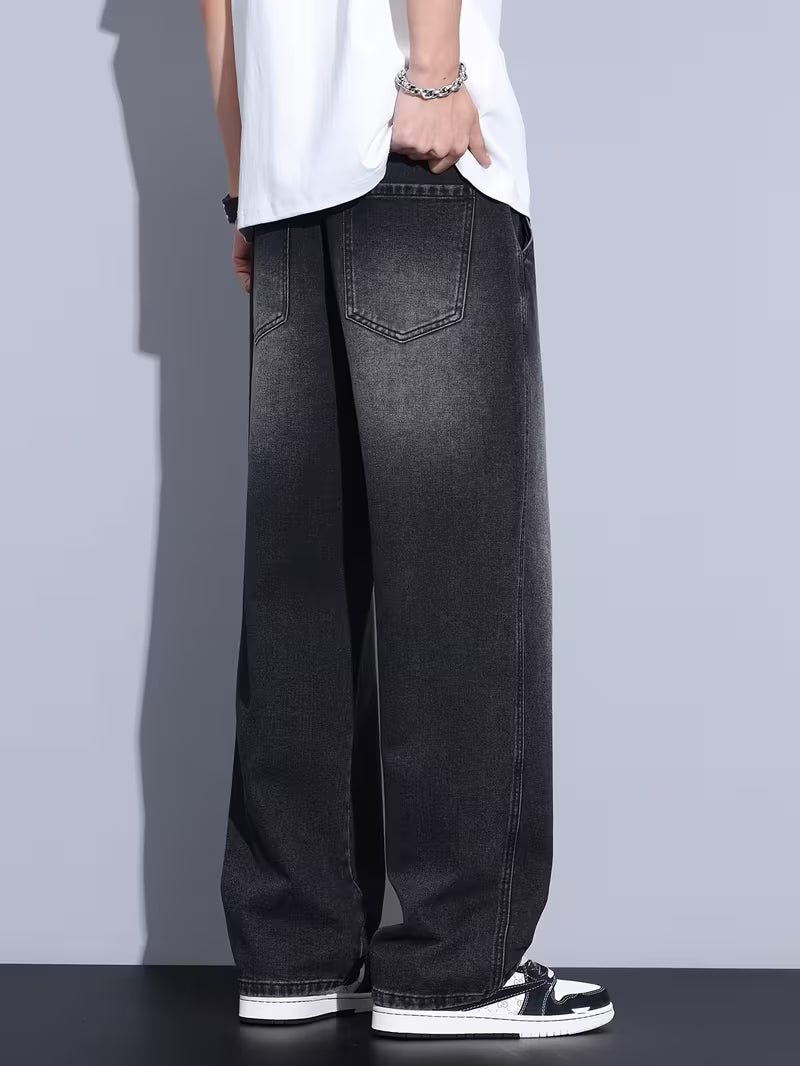Losvallende jeans - Koord - Elastische taille - Baggy broek - Herenbroek-Boutique Moda