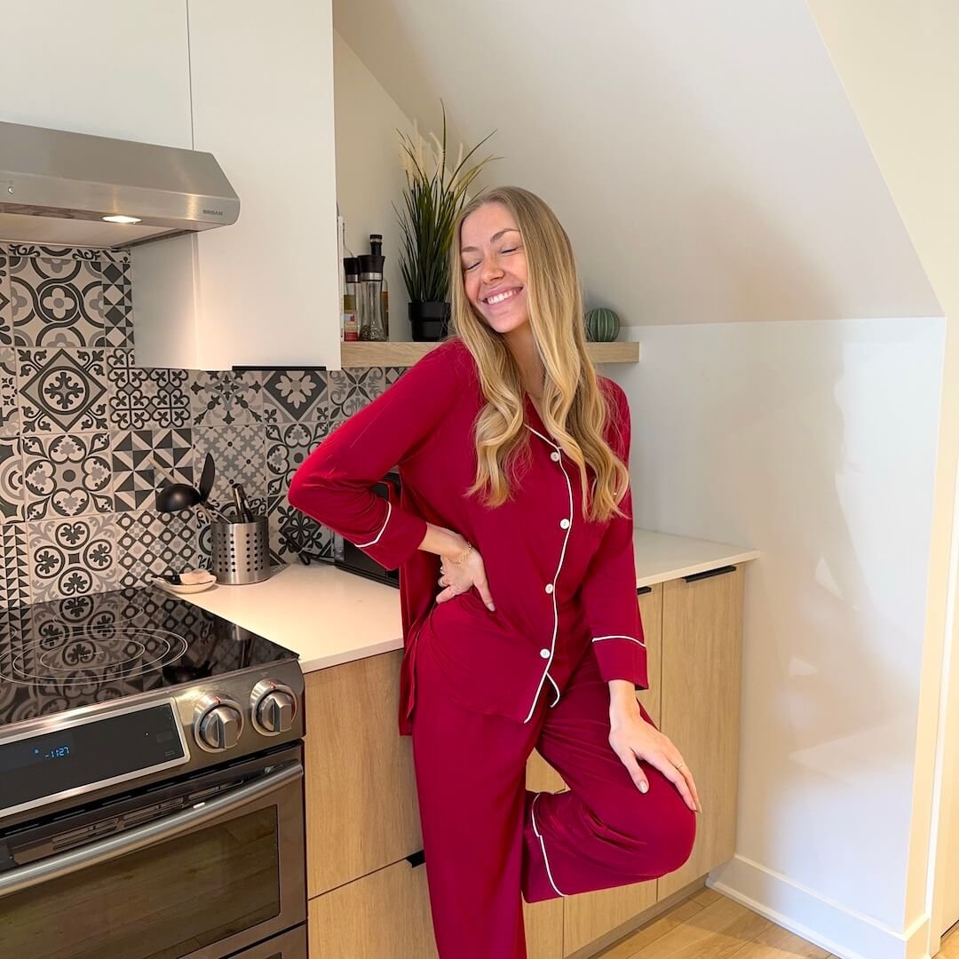 Loungeset Dames | Pyjama Lange Mouw | Ademend Knoopsluiting-Boutique Moda