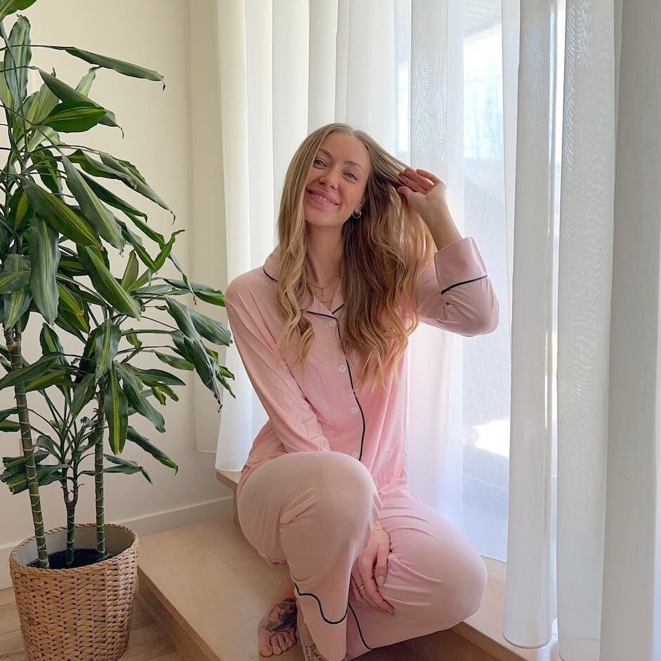Loungeset Dames | Pyjama Lange Mouw | Ademend Knoopsluiting-Boutique Moda