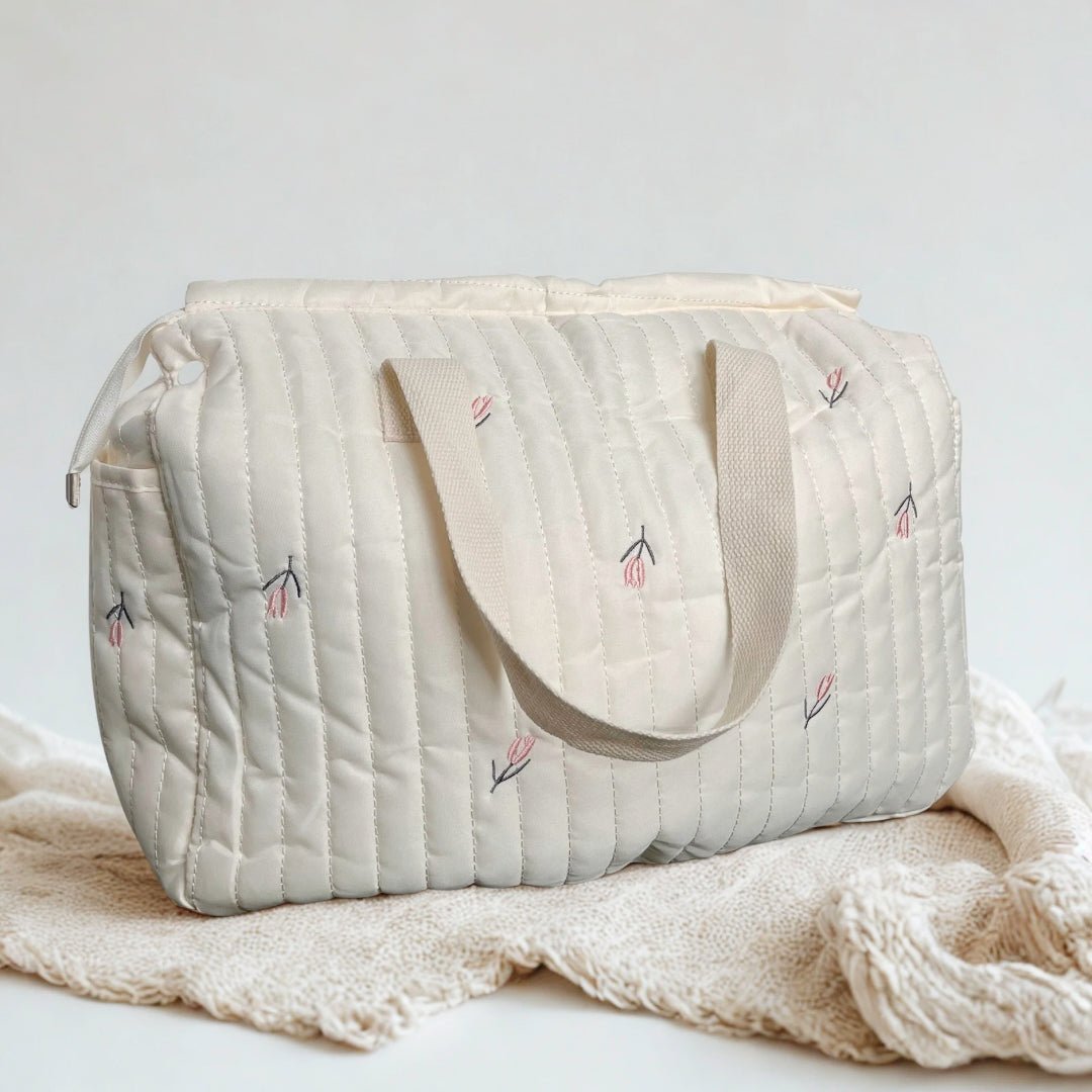 Luiertas | Gewatteerd Kinderwagenband | Tulp of Beertje-Boutique Moda