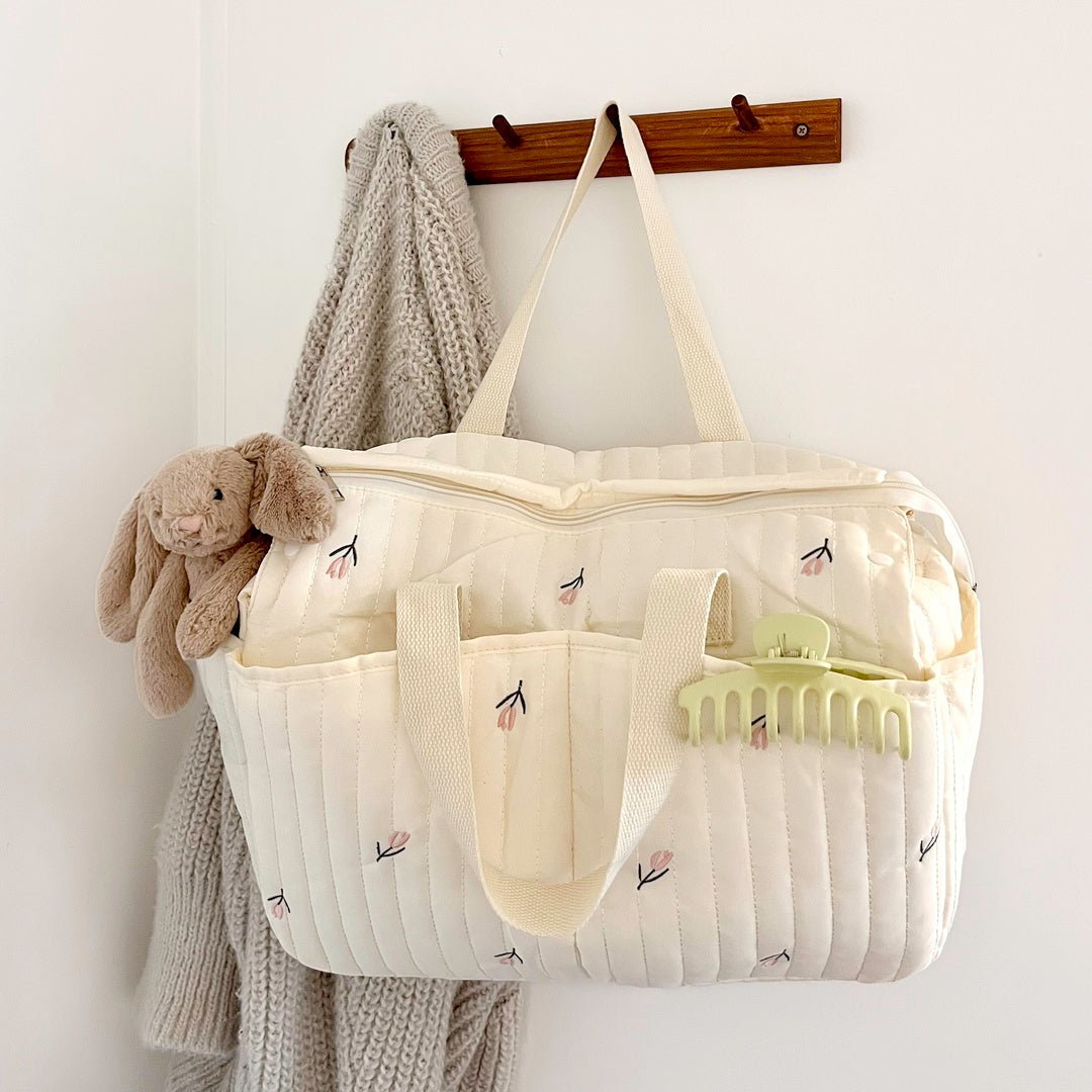 Luiertas | Gewatteerd Kinderwagenband | Tulp of Beertje-Boutique Moda