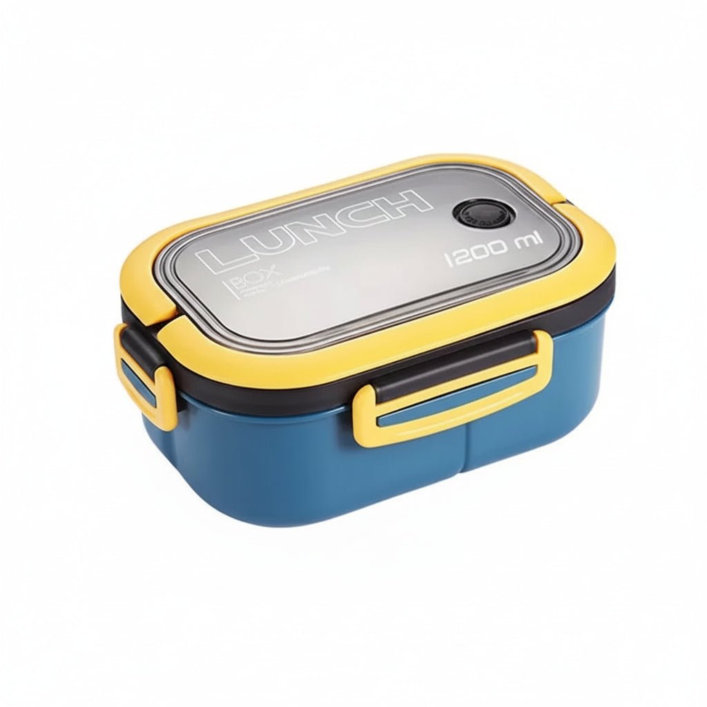 Lunchbox Dubbellaags | Bento Broodtrommel met Bestek | 1200 ml-Boutique Moda