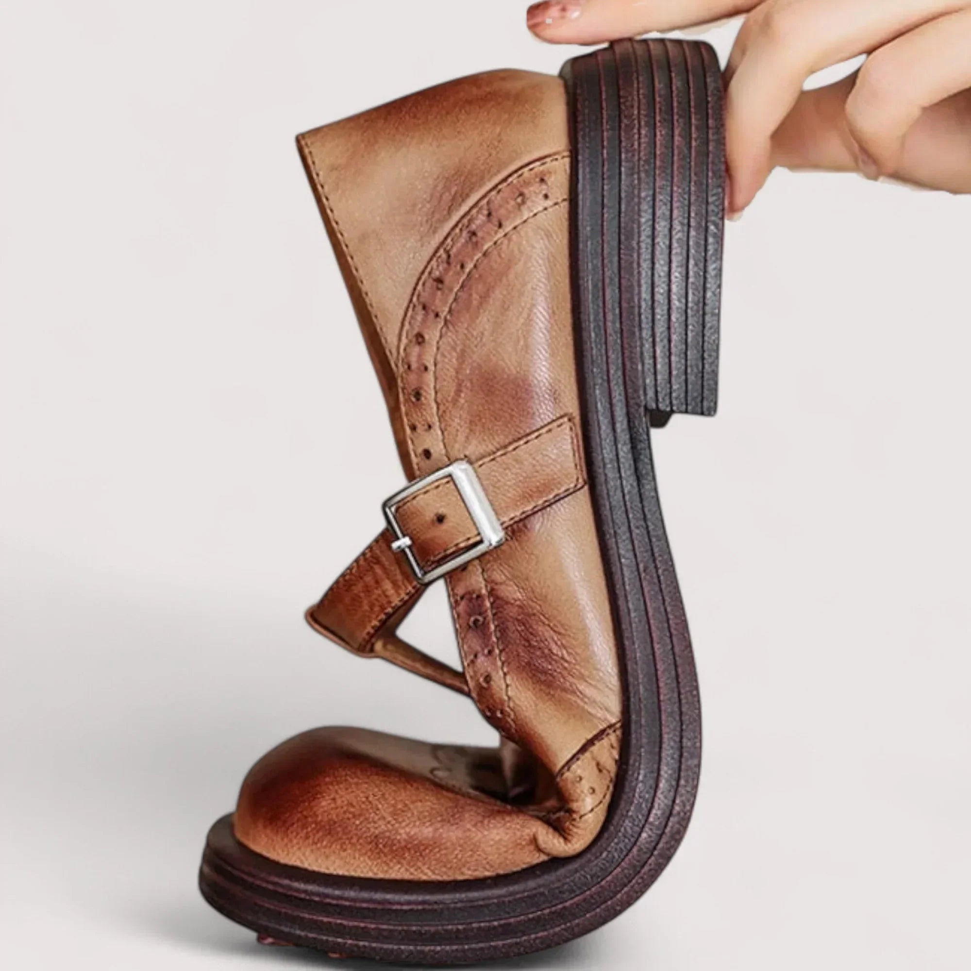Mary Jane-schoenen | Zwart | Bruin | Leren loafers | Damesschoenen-Boutique Moda