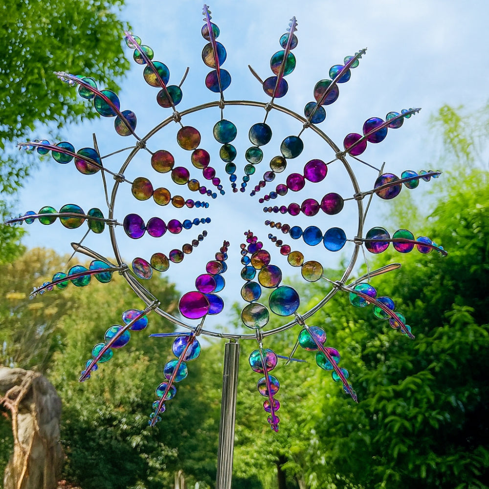 Metalen windspinner | kinetische tuindecoratie | met grondpin-Boutique Moda
