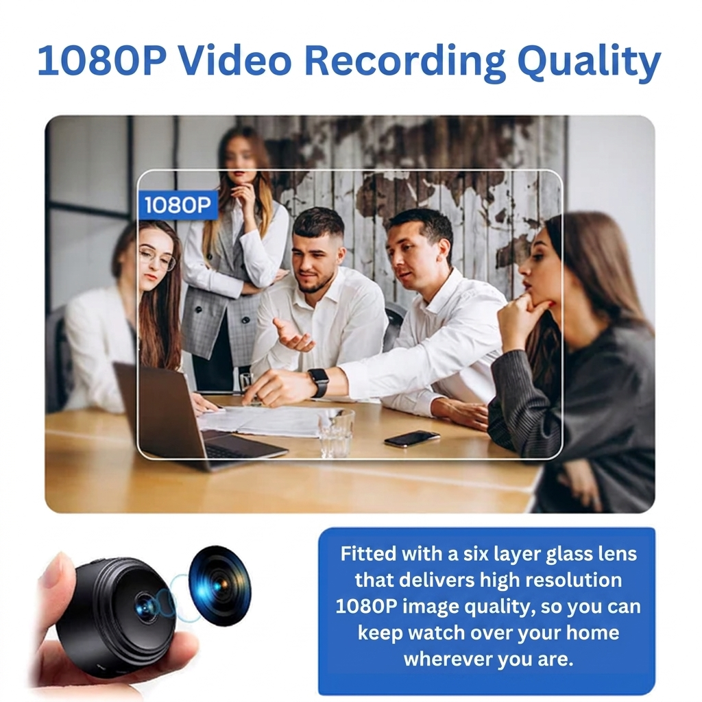 Mini Wifi Beveiligingscamera | 1080P Nachtzicht | Bewegingsdetectie-Boutique Moda