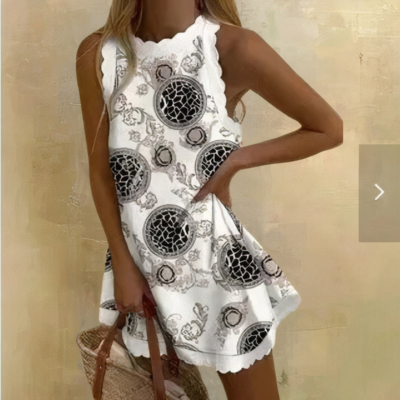 Mini-jurk - Mouwloos - Losse pasvorm - Korte jurk - Zomerjurk-Boutique Moda
