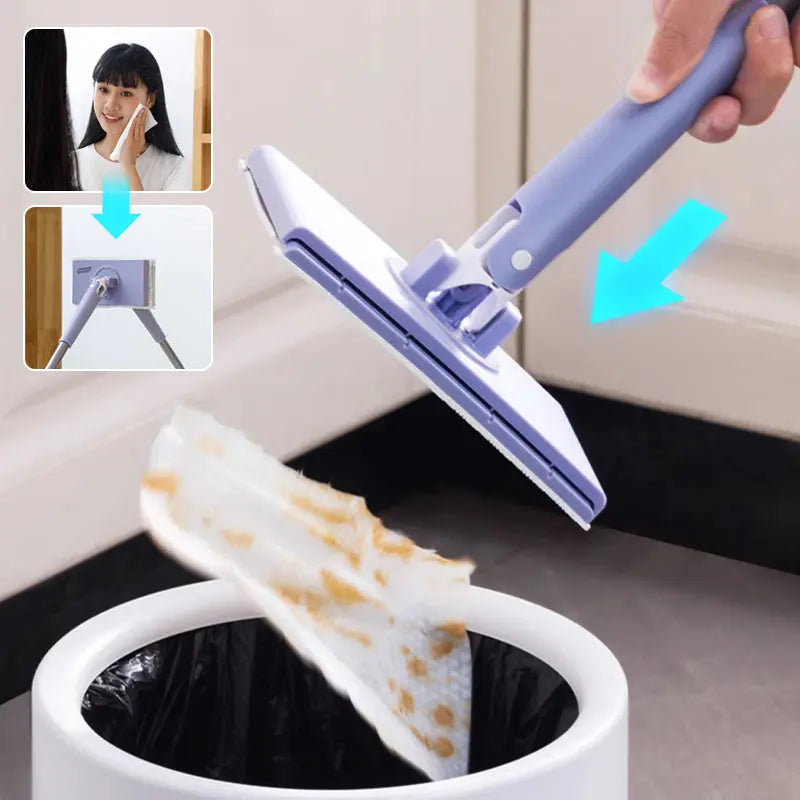 Mop voor Vochtige Doekjes | Handsfree Reinigen zonder Bukken | Vloer & Ramen-Boutique Moda