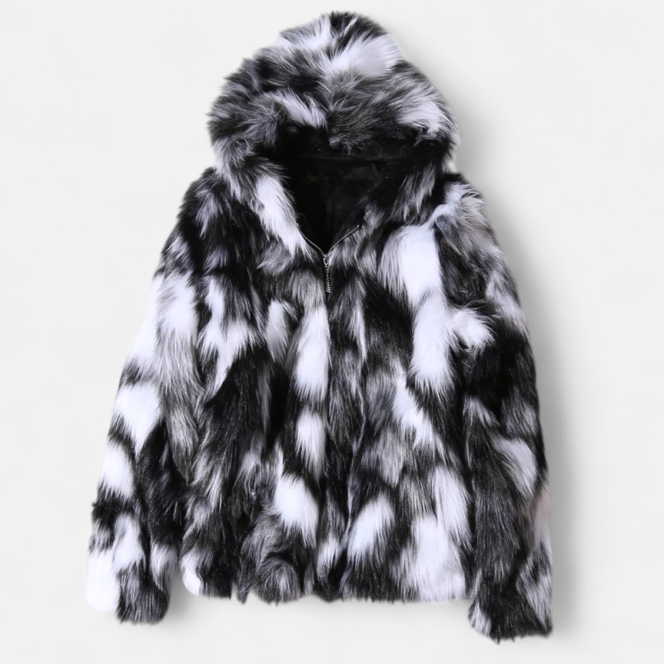 Nepbontjas - Bontjas met capuchon voor heren voor de winter-Boutique Moda