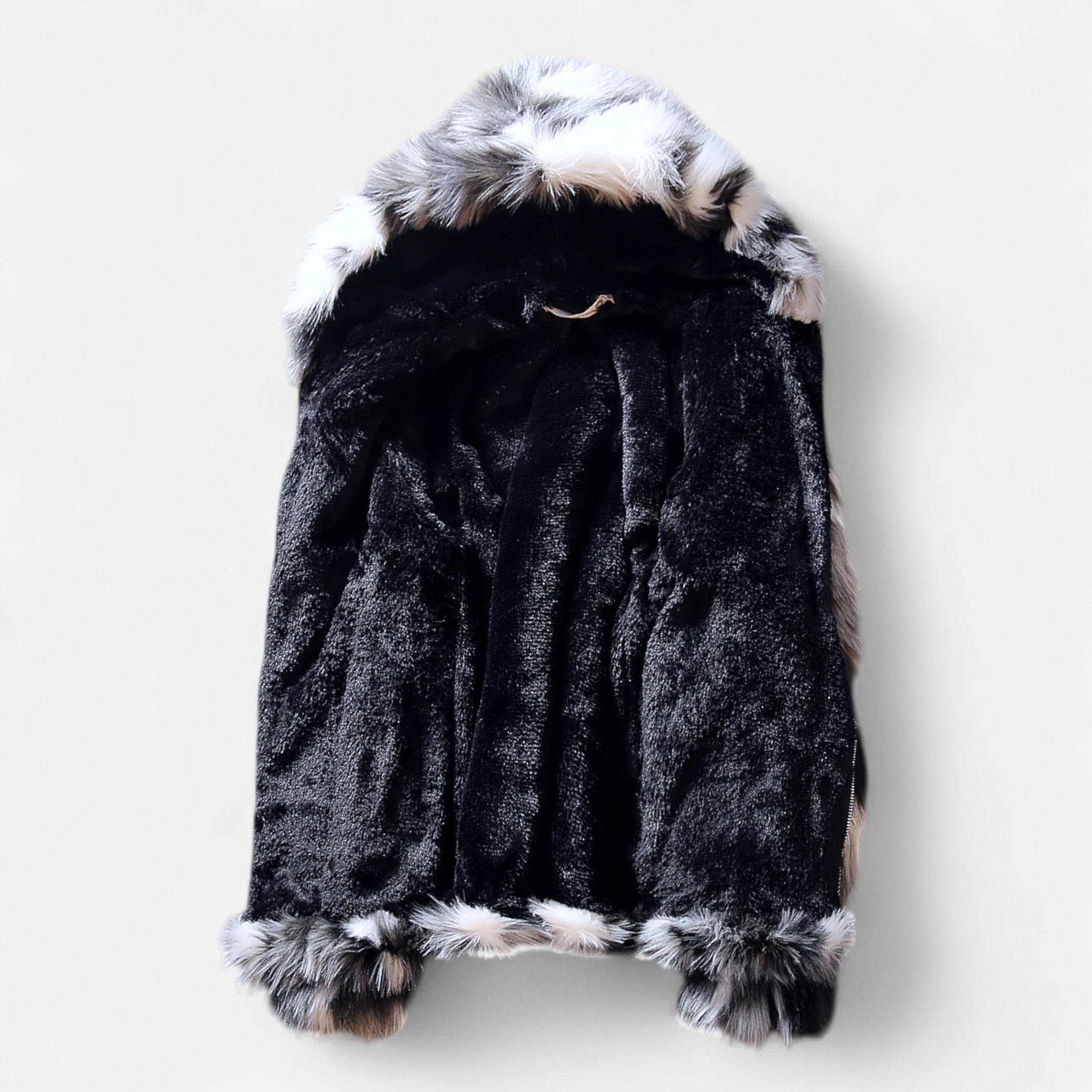Nepbontjas - Bontjas met capuchon voor heren voor de winter-Boutique Moda