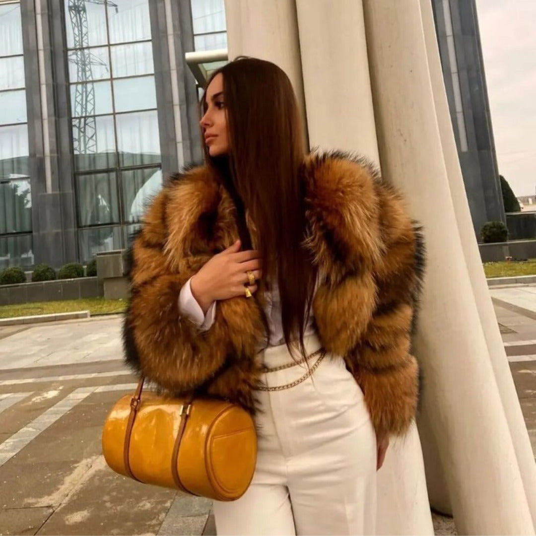 Nepbontjas | Kort | Pluizig | Bontjas | Winterjas voor dames-Boutique Moda