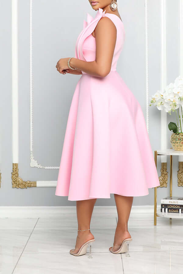 One Shoulder Jurk - Elegant - Midi - Cocktailjurk - Feestjurk-Boutique Moda