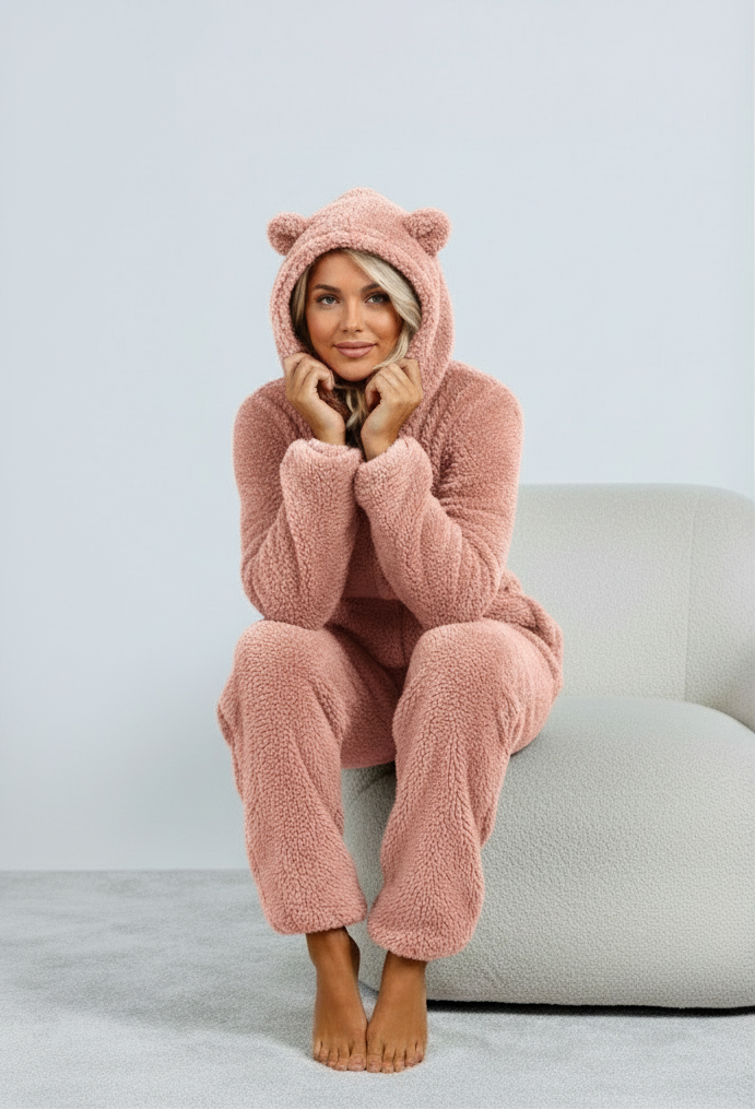 Onesie - Dames Beer Oor Fleece Loungewear Onesie-Boutique Moda