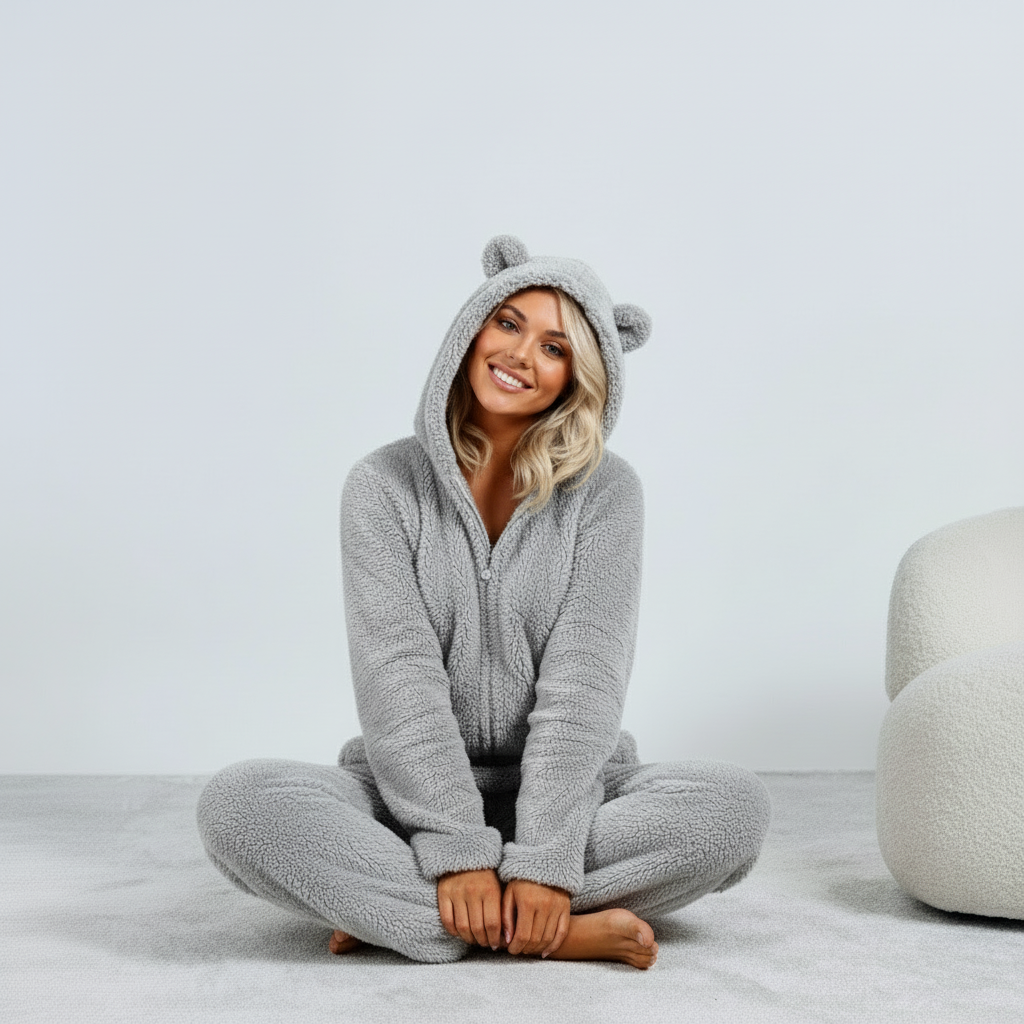 Onesie - Dames Beer Oor Fleece Loungewear Onesie-Boutique Moda