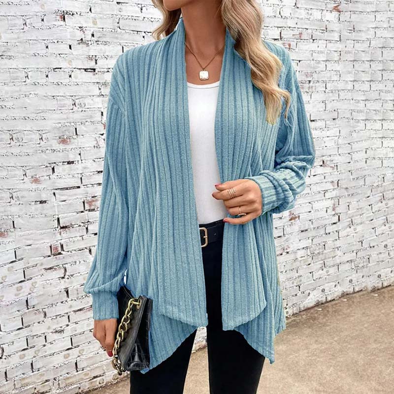 Open Vest - Damesvest met lange mouwen en losse pasvorm-Boutique Moda