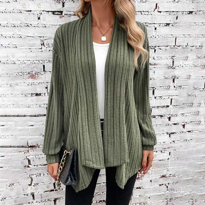Open Vest - Damesvest met lange mouwen en losse pasvorm-Boutique Moda