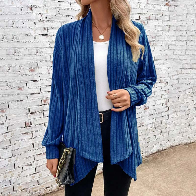 Open Vest - Damesvest met lange mouwen en losse pasvorm-Boutique Moda