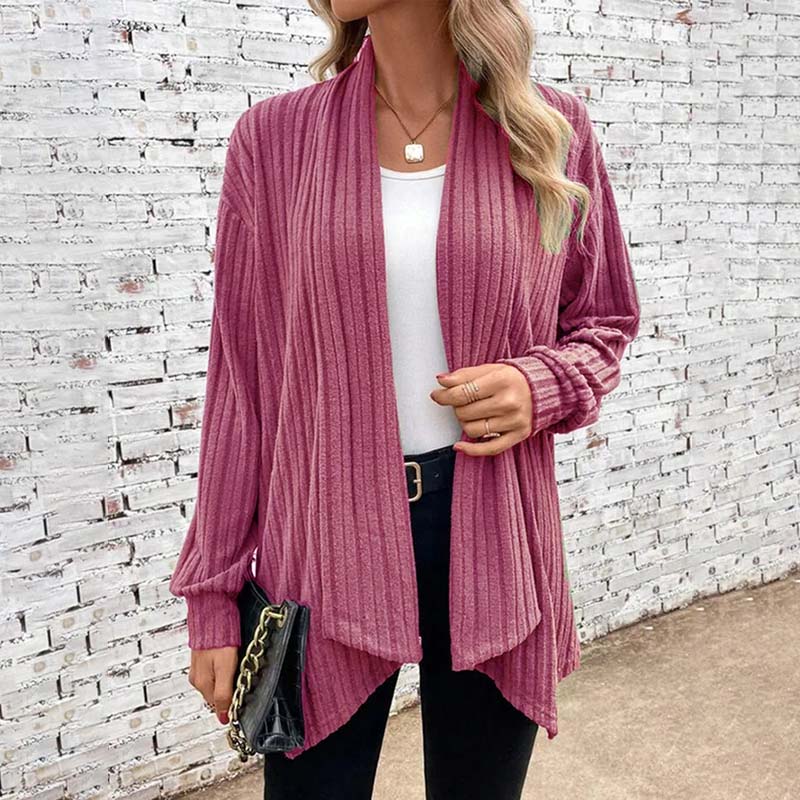 Open Vest - Damesvest met lange mouwen en losse pasvorm-Boutique Moda