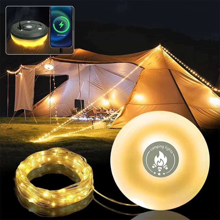 Oplaadbare Campinglamp – LED Lichtslinger & Powerbank voor Buiten-Boutique Moda
