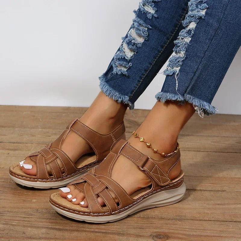 Orthopedische sandalen | Ergonomisch | Leer | Zomerschoenen | Damessandalen-Boutique Moda