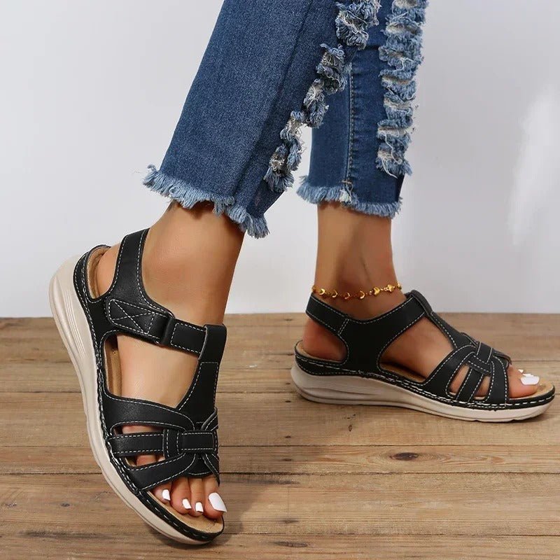 Orthopedische sandalen | Ergonomisch | Leer | Zomerschoenen | Damessandalen-Boutique Moda