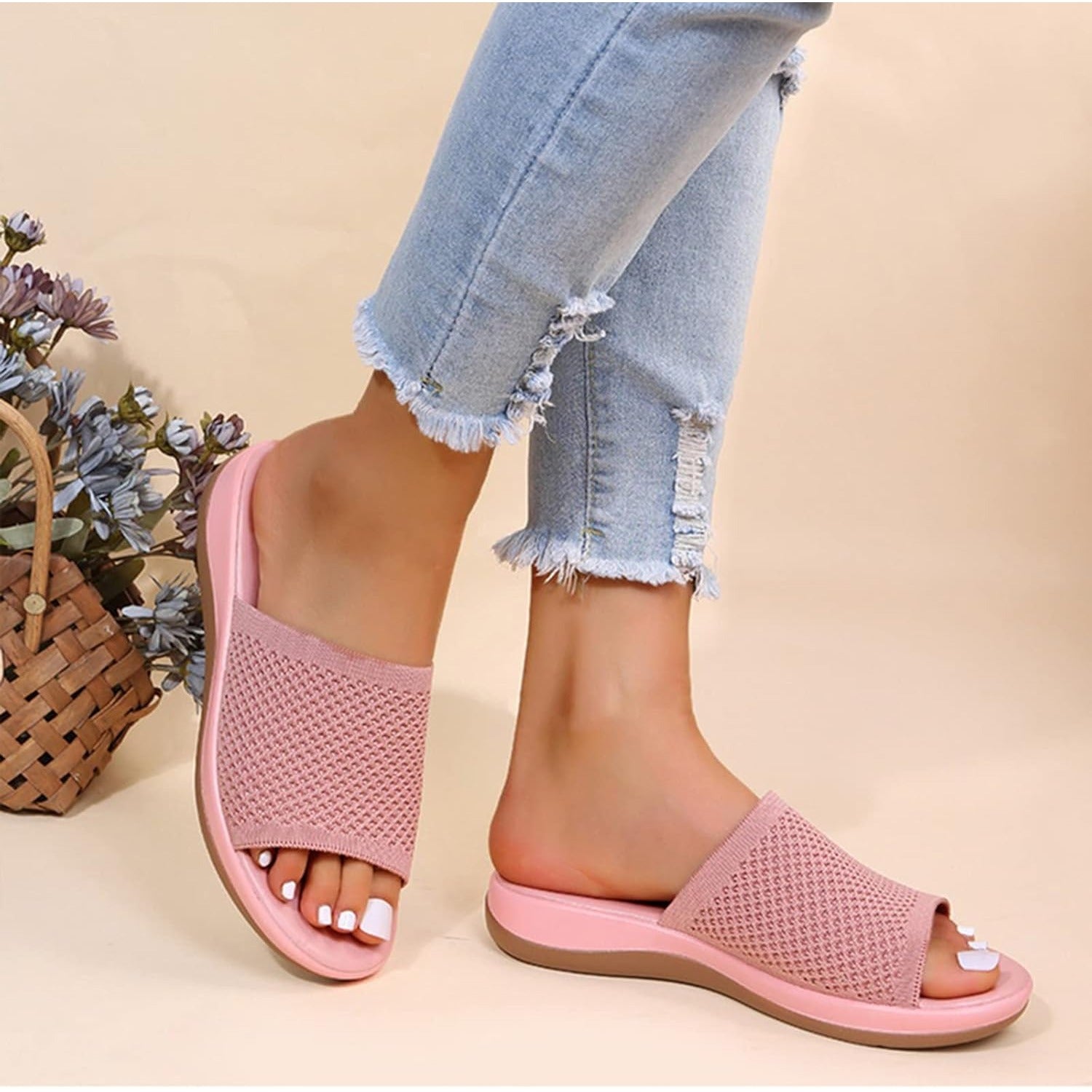 Slippers Dames met Voetbed | Orthopedische Sandalen | Zomerschoenen-Boutique Moda