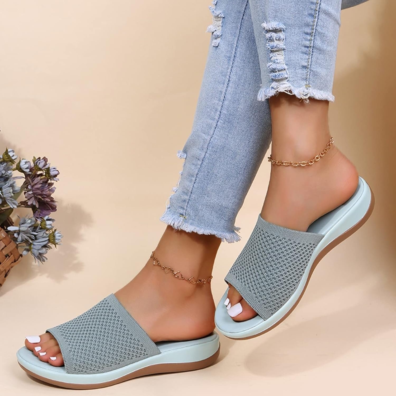 Slippers Dames met Voetbed | Orthopedische Sandalen | Zomerschoenen-Boutique Moda