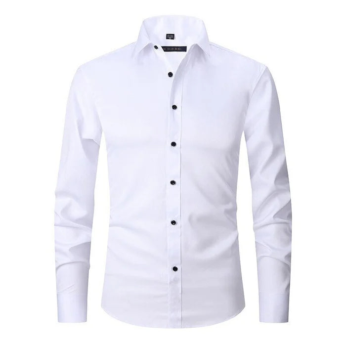 Overhemd met knopen - Slim fit - Lange mouwen - Oxford-overhemd - Herenoverhemd-Boutique Moda