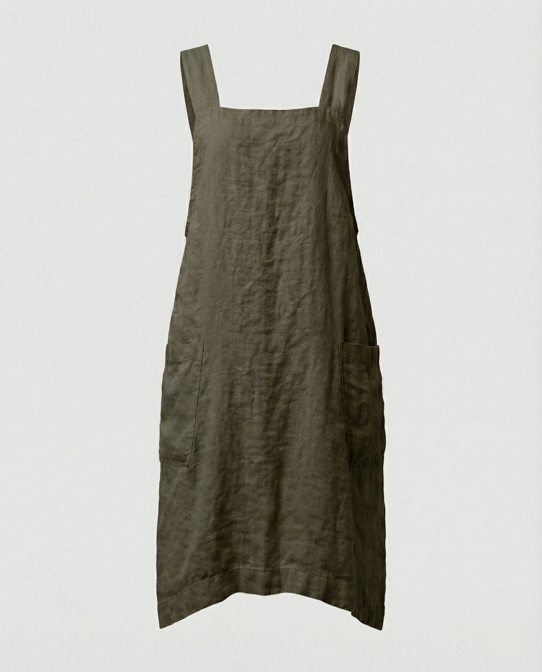 Overhemdjurk - Casual, ruimvallende linnen jurk voor dames-Boutique Moda