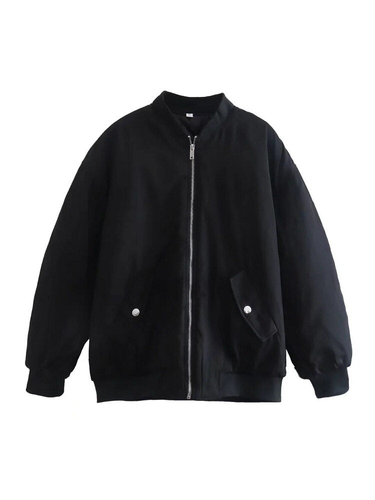 Oversized Jas | Vrouwen Loose Fit Gewatteerd Bomberjack-Boutique Moda