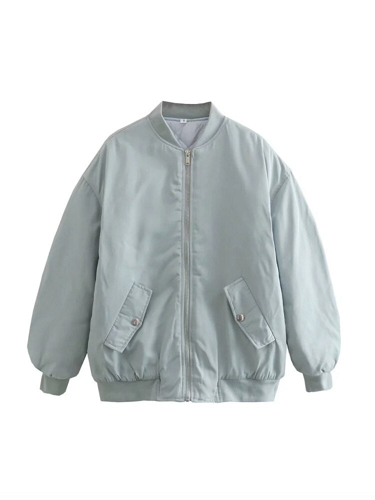 Oversized Jas | Vrouwen Loose Fit Gewatteerd Bomberjack-Boutique Moda
