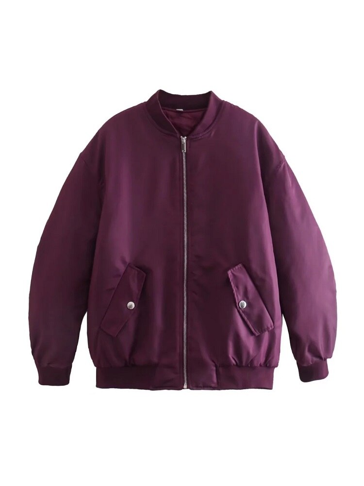 Oversized Jas | Vrouwen Loose Fit Gewatteerd Bomberjack-Boutique Moda
