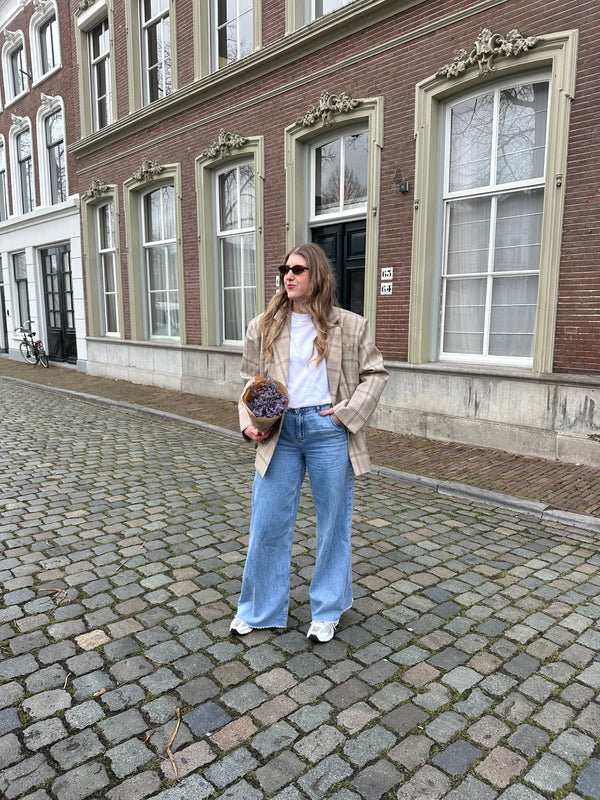 Oversized blazer dames – Loszittende boxy blazerjas met revers-Boutique Moda