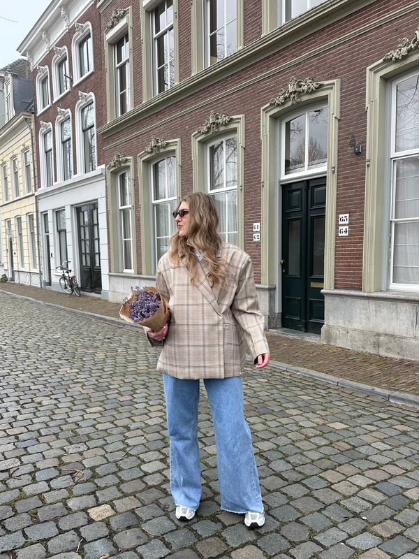 Oversized blazer dames – Loszittende boxy blazerjas met revers-Boutique Moda
