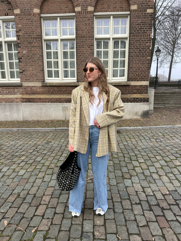 Oversized blazer dames – Loszittende boxy blazerjas met revers-Boutique Moda