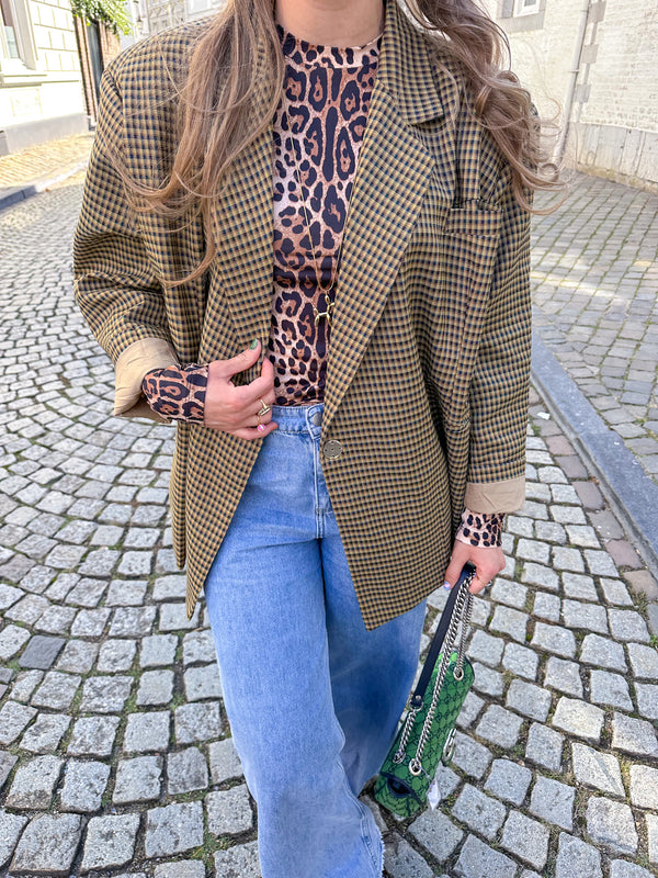Oversized blazer dames – Loszittende boxy blazerjas met revers-Boutique Moda