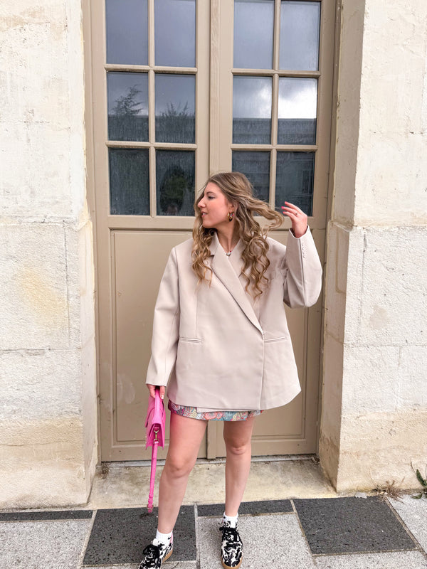 Oversized blazer dames – Loszittende boxy blazerjas met revers-Boutique Moda