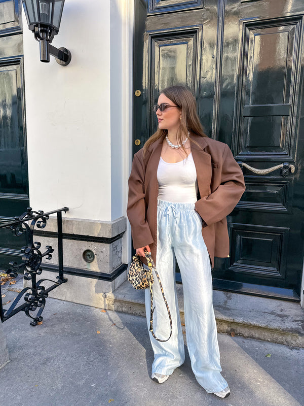 Oversized blazer dames – Loszittende boxy blazerjas met revers-Boutique Moda
