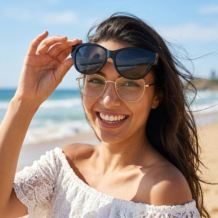 Overzetzonnebril Dames | Gepolariseerd UV400 | Over Eigen Bril | Cat-Eye-Boutique Moda