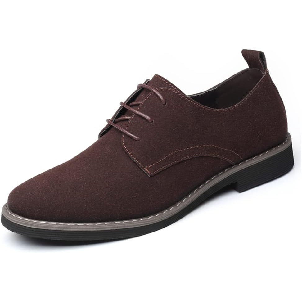 Nette schoenen heren – Derby veterschoenen in suèdelook-Boutique Moda