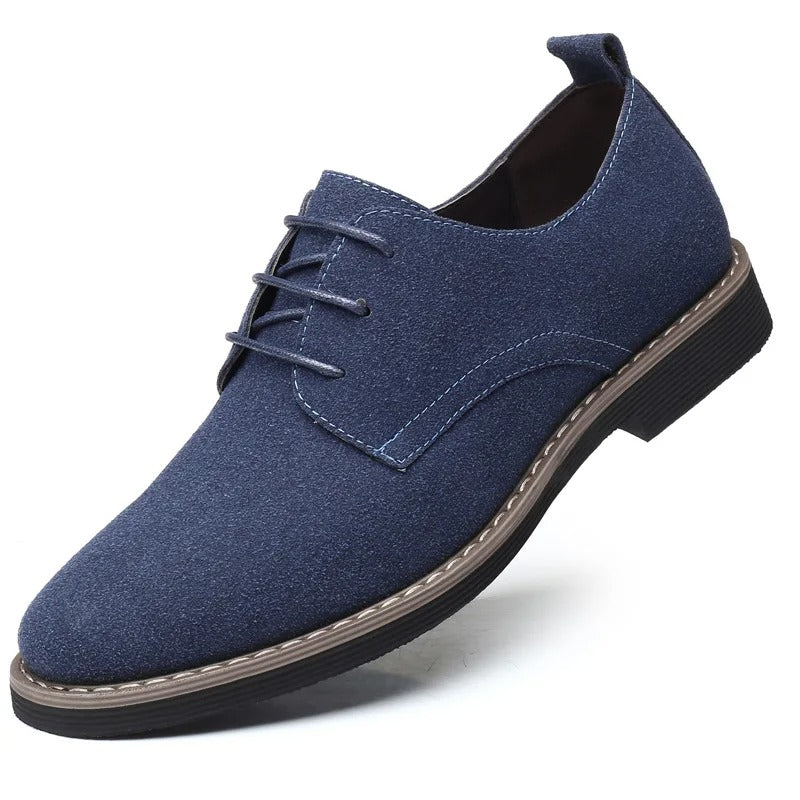 Nette schoenen heren – Derby veterschoenen in suèdelook-Boutique Moda