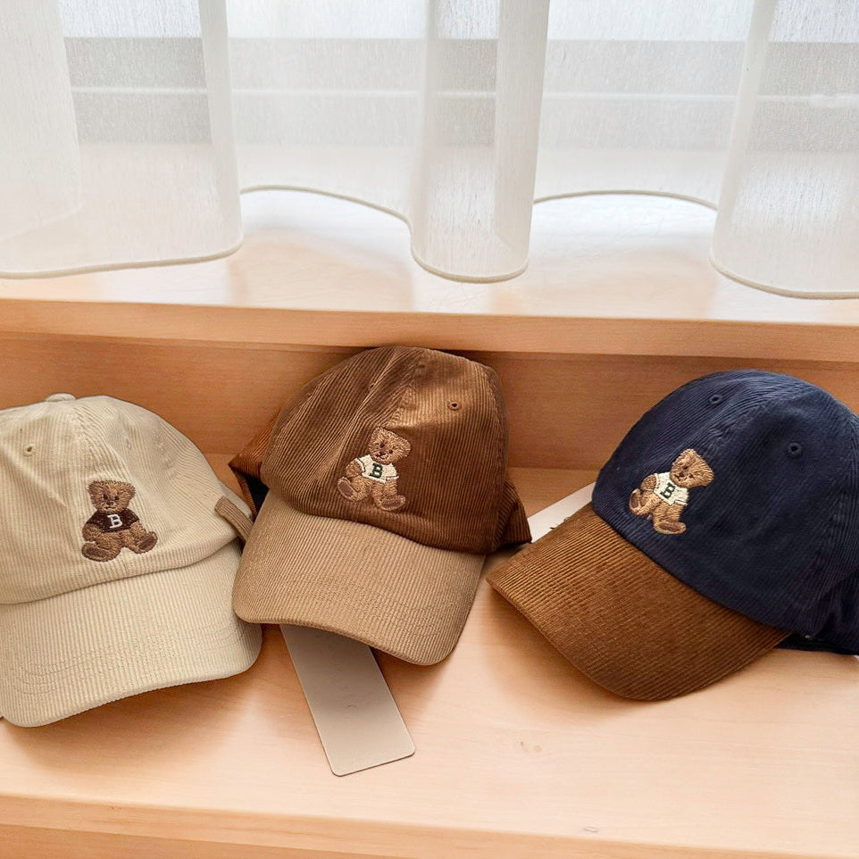 Pet Dames | Ribfluweel Geborduurde Beer | Verstelbaar-Boutique Moda
