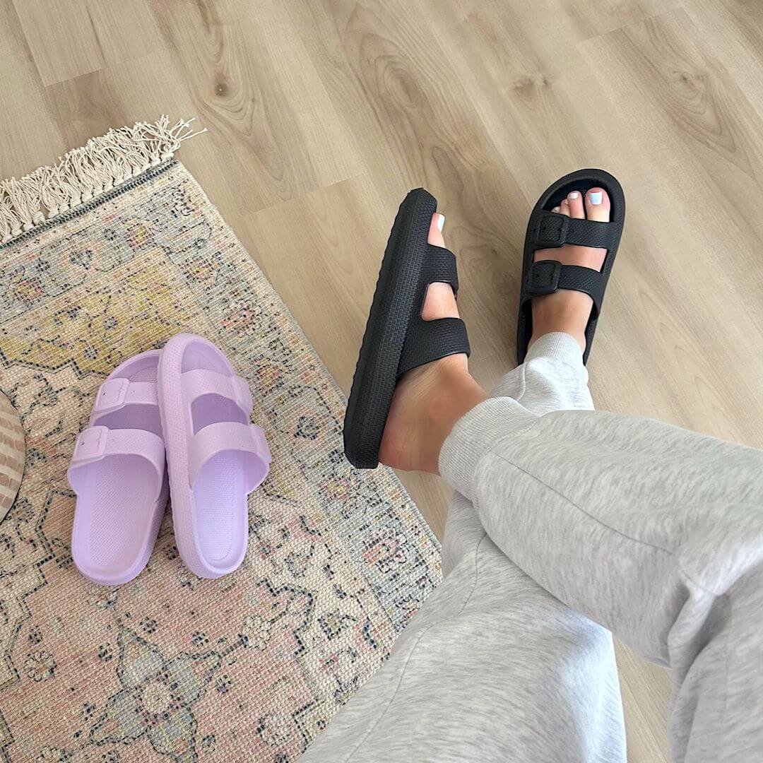 Plateauslippers Dames | EVA Zacht Voetbed | Dubbele Gesp-Boutique Moda