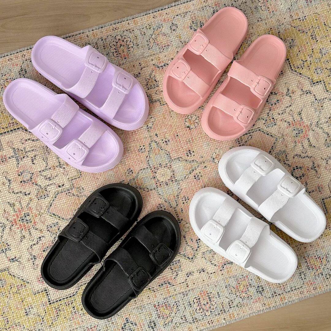 Plateauslippers Dames | EVA Zacht Voetbed | Dubbele Gesp-Boutique Moda